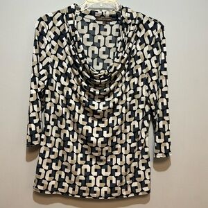 Adrienne Vittadini women’s 3/4 sleeve scoop neck blouse